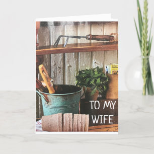 **WIFE** & MY *FAVORITE GARDENER* BIRTHDAY LOVE CA CARD