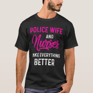 Wife Nurse Life Rn Mom 41 Police T-Shirt
