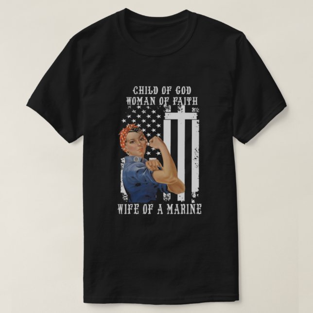 wife of a marine T-Shirt (Design Front)