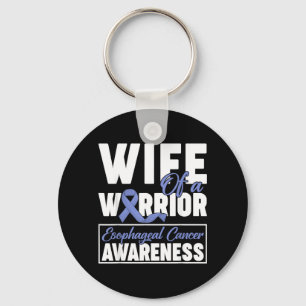 Wife of A Warrior Esophageal Cancer Awareness Keychain