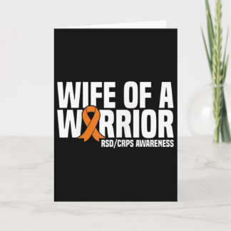 Wife Of A Warrior Orange Ribbon Rsdcrps Awareness Card