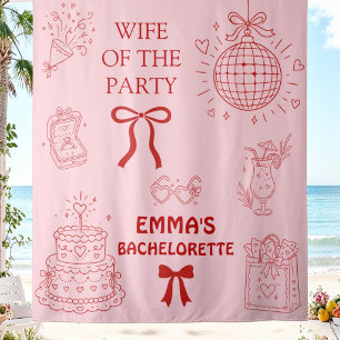 Wife Of The Party Bachelorette Party Backdrop