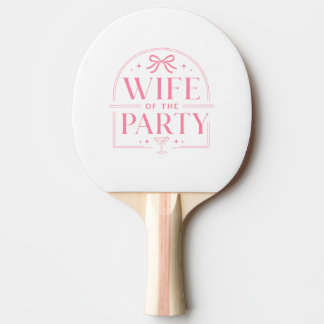 Wife of the party tote bag ping pong paddle