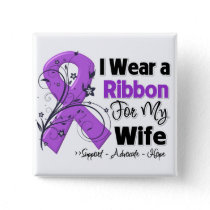 Wife - Pancreatic Cancer Ribbon Pinback Button