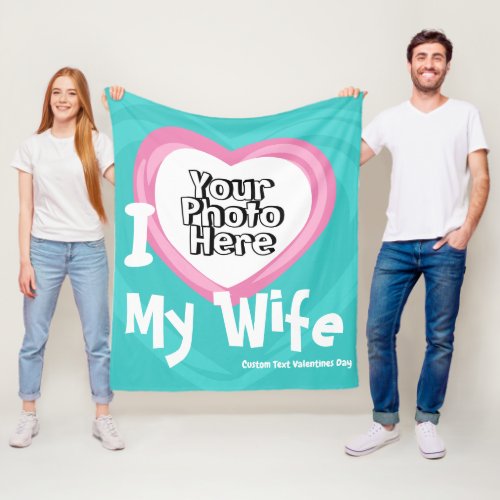 Wife Photo Anniversary Love Fleece Blanket