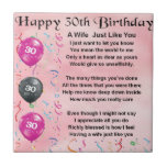 Wife Poem - 30th Birthday Ceramic Tile<br><div class="desc">A great gift for a wife on her 30th birthday.</div>