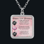 Wife Poem - 50th Birthday Silver Plated Necklace<br><div class="desc">A great gift for a wife on her 50th birthday</div>