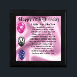 Wife Poem - 70th Birthday Gift Box<br><div class="desc">A great gift for a wife on her 70th birthday.</div>