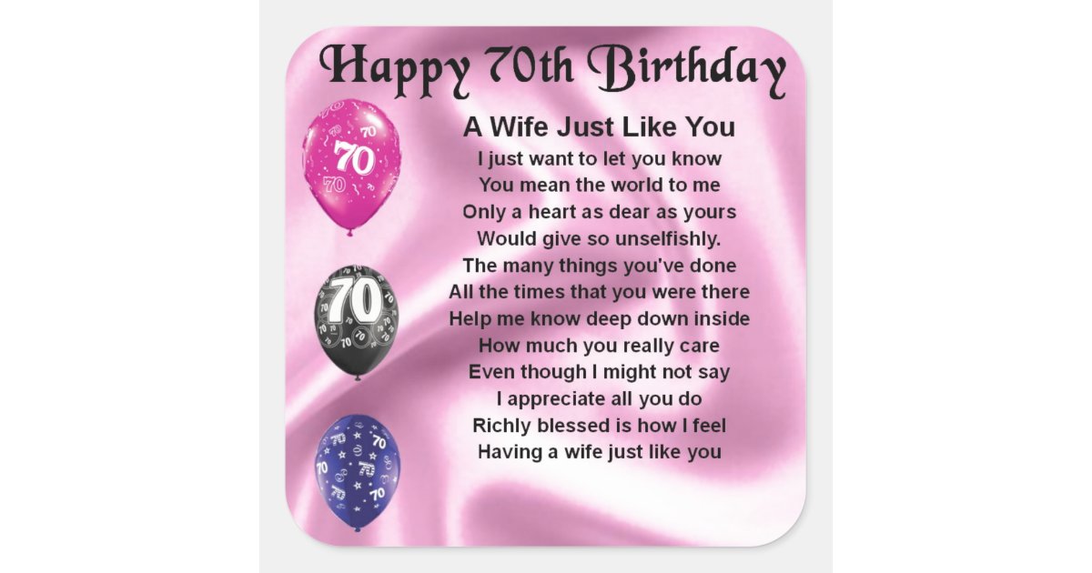 wife-poem-70th-birthday-square-sticker-zazzle