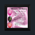 Wife Poem - Happy Birthday Design Jewelry Box<br><div class="desc">A great gift for a wife on her birthday.</div>