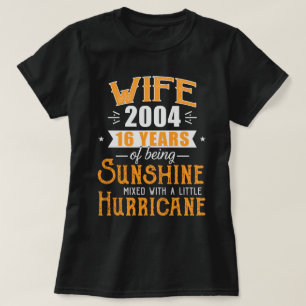 Wife Since 2004 Gift, 16 Years Wedding Anniversary T-Shirt