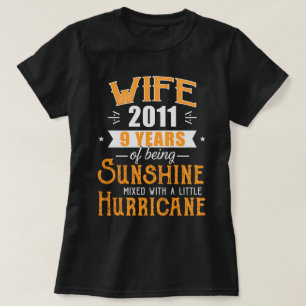 Wife Since 2011 Gift, 9 Years Wedding Anniversary T-Shirt