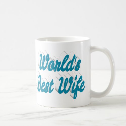 Wife sky blue half text  coffee mug