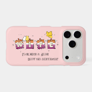 Wife Sunset Lesbian Flag Happy Anniversary iPhone 17 Pro Case