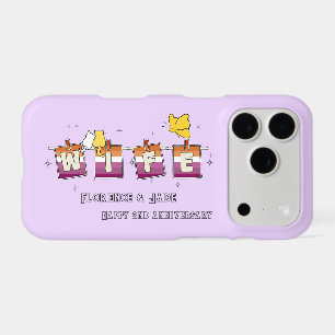 Wife Sunset Lesbian Flag Happy Anniversary iPhone 17 Pro Case