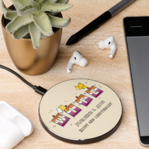 Wife Sunset Lesbian Flag Happy Anniversary Wireless Charger