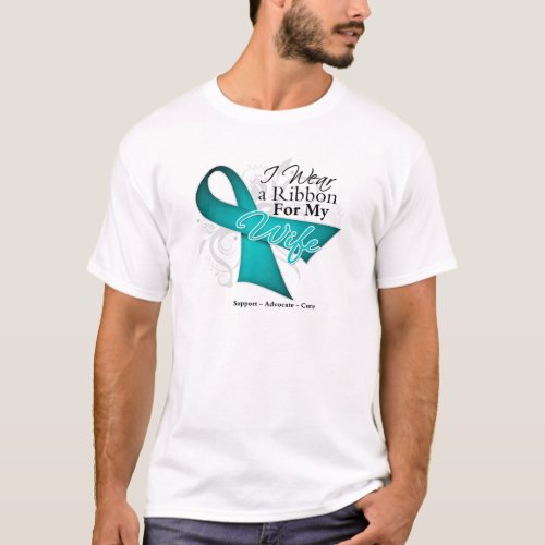 Wife _ Teal Ribbon Awareness T_Shirt