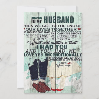Wife To My Husband Gift | To Husband Letter | Holiday Card