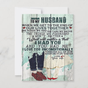Wife To My Husband Gift To Husband Letter Invitation