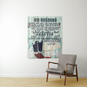 Wife To My Husband Gift   To Husband Letter   Tapestry