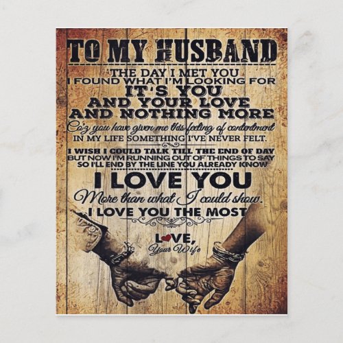 Wife To My Husband Letter  Husband Lovely Gift Flyer