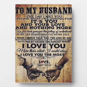 Wife To My Husband Letter Husband Lovely Gift Plaque