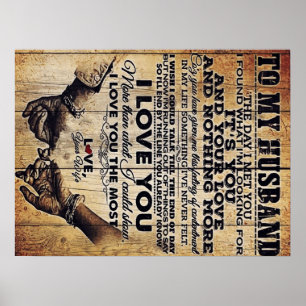 Wife To My Husband Letter Husband Lovely Gift Poster