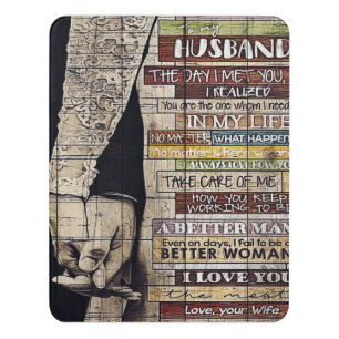 Wife To My Husband Letter New Home Decor Door Sign