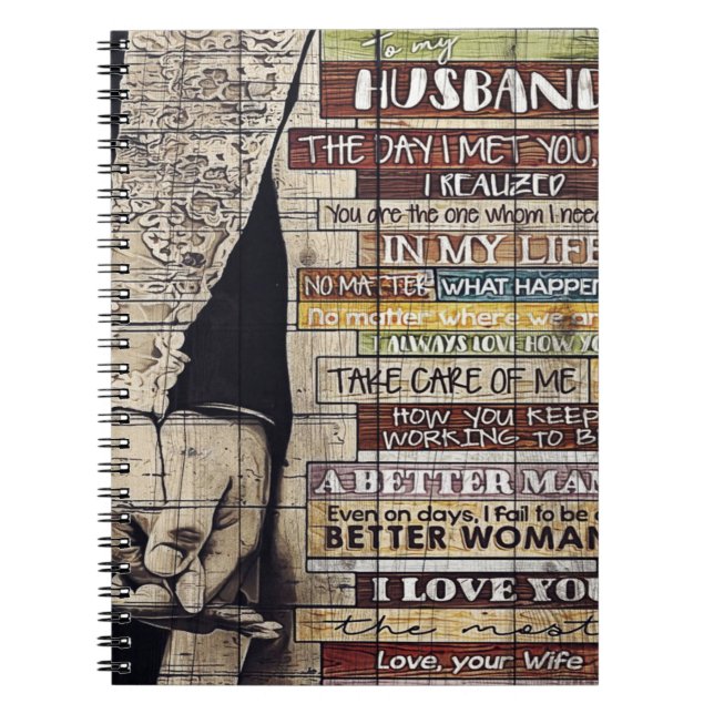 Wife To My Husband Letter | New Home Decor Notebook (Front)