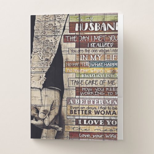 Wife To My Husband Letter  New Home Decor Pocket Folder