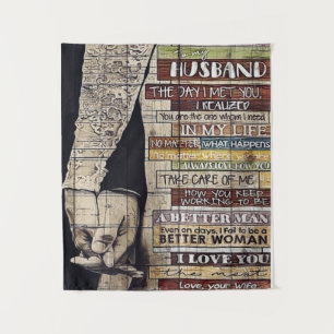 Wife To My Husband Letter New Home Decor Tapestry