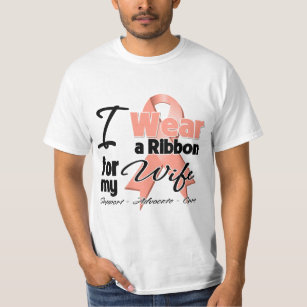 Wife - Uterine Cancer Ribbon T-Shirt