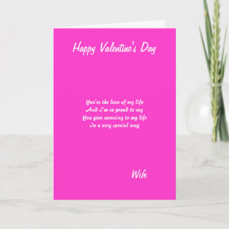 Wife valentine's day greeting cards