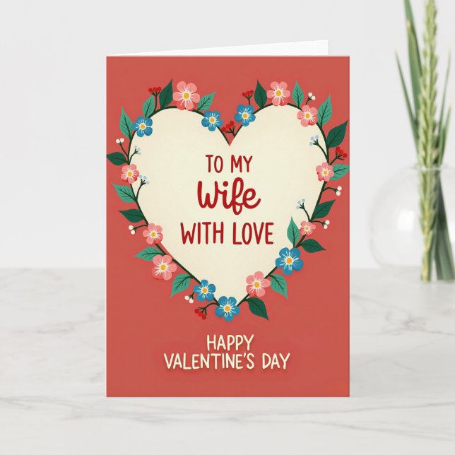Wife Valentines Day Love Card (Front)