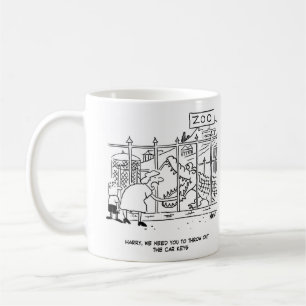 Wife wants husband to throw her the car keys coffee mug