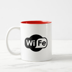WiFe - WiFi Parody Two-Tone Coffee Mug