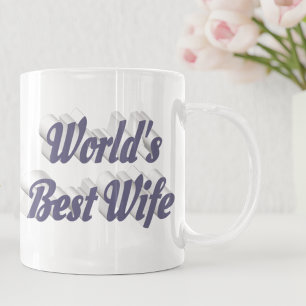 Wife with gray half text  coffee mug