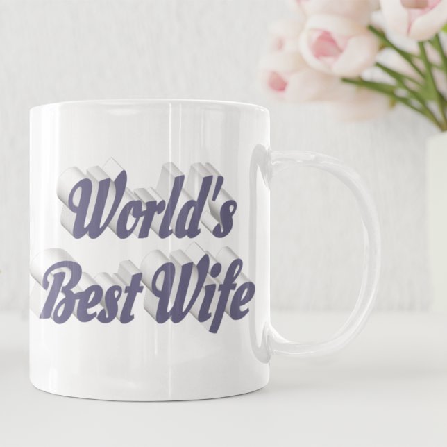 Wife with gray half text  coffee mug (Creator Uploaded)