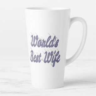Wife with gray text  latte mug