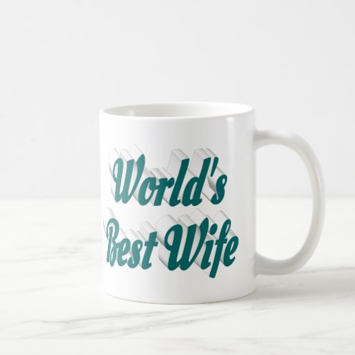 Wife with green half text  coffee mug