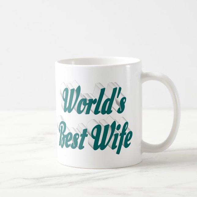 Wife with green half text  coffee mug (Right)