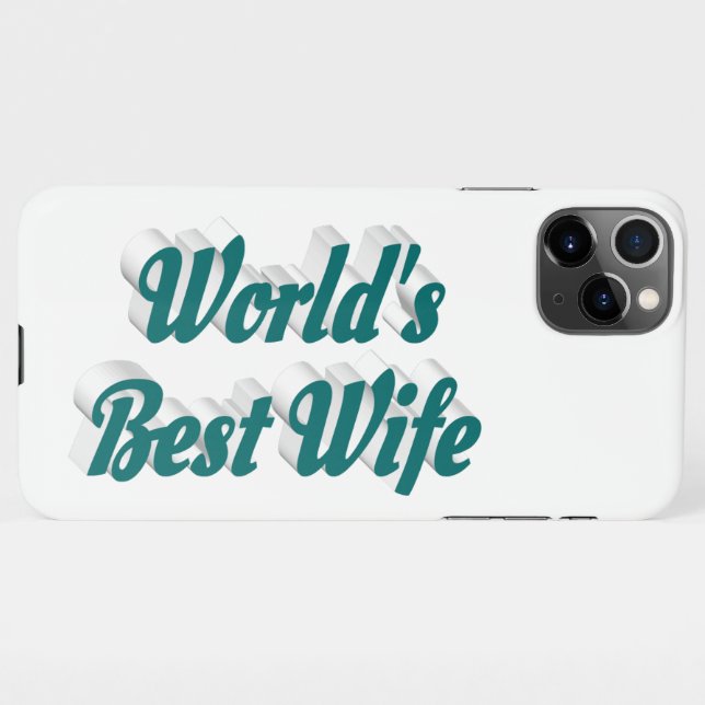 Wife with green text iPhone case (Back Horizontal)