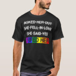 Wifed Her LGBTQ Romantic Lesbian Couples Wedding D T-Shirt<br><div class="desc">Wifed Her LGBTQ Romantic Lesbian Couples Wedding Day Gift  .lgbt,  pride,  gay,  lesbian,  lgbtq,  gay pride,  queer,  rainbow,  transgender,  human rights,  bisexual,  equality,  gift,  gift idea,  homosexual,  lesbian pride,  lgbt pride,  lgbt pride month,  lgbtq rights,  love,  pansexual,  party</div>