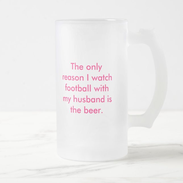 Wife's beer glass frosted glass beer mug (Right)