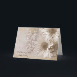 Wife's Birthday daisy bouquet Card<br><div class="desc">Close up of daisies and baby's breath bouquet with sepia tones and vintage texture overlay for wife's birthday</div>