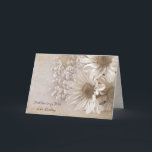 Wife's Birthday daisy bouquet Card<br><div class="desc">Close up of daisies and baby's breath bouquet with sepia tones and vintage texture overlay for wife's birthday</div>