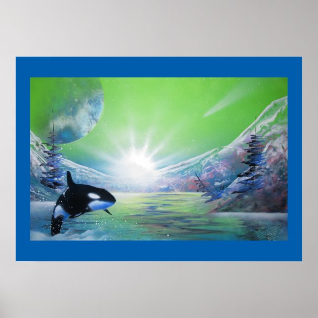 Wifes favorite whale picture poster print (Front)