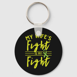 Wife's Fight Is My Fight Kidney Disease Awareness Keychain