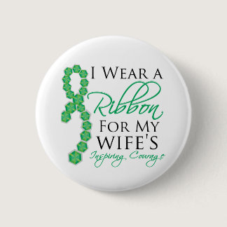 Wife's Inspiring Courage - Liver Cancer Pinback Button