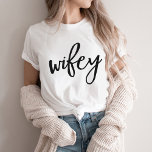 Wifey and Hubby Honeymoon T-Shirt<br><div class="desc">hubby and wifey honeymoon</div>